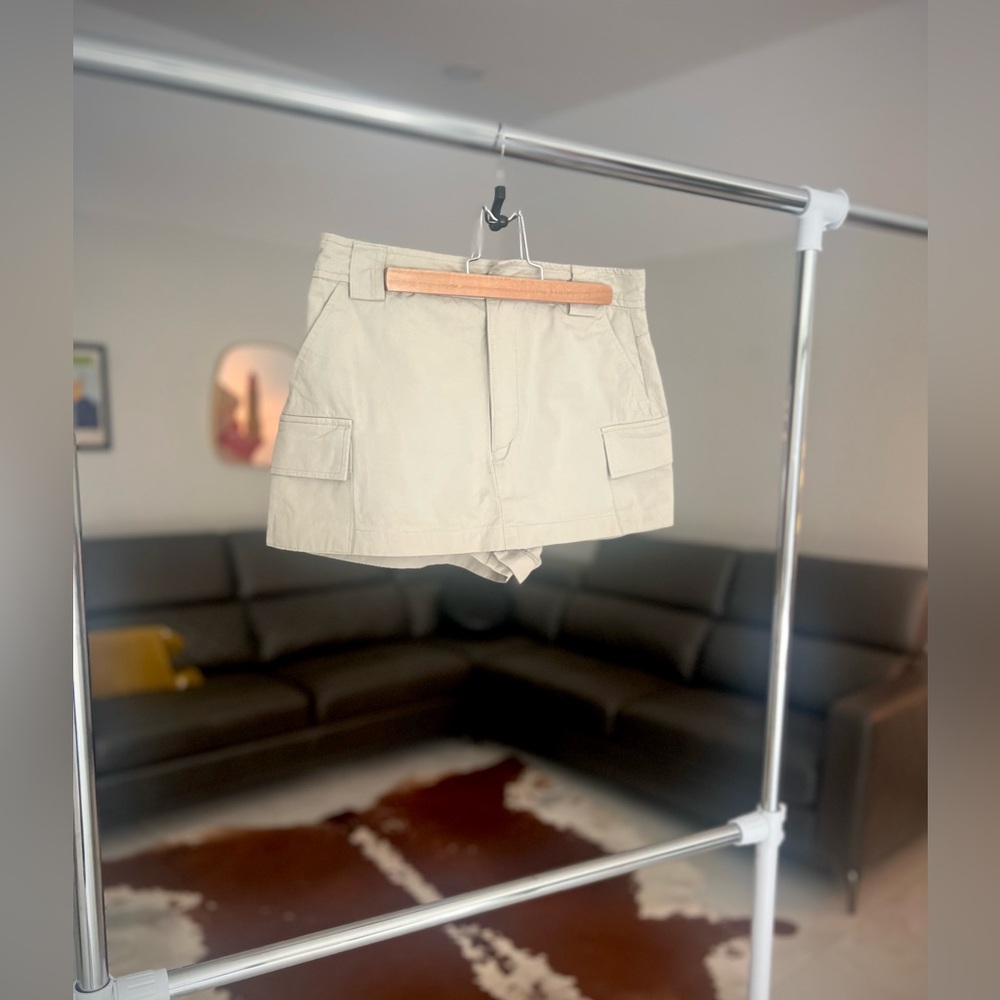Zara Beige Cargo Shorts for Women